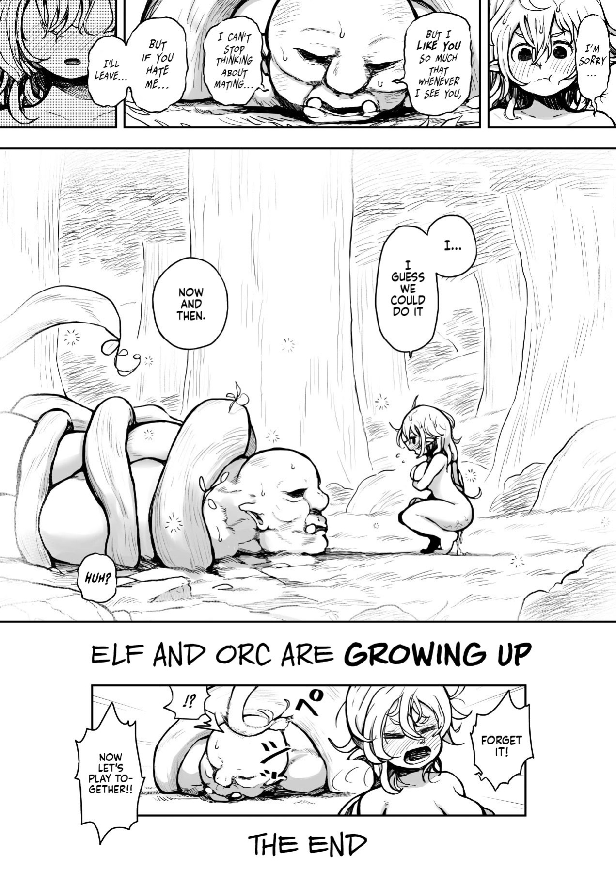 [Mugihoho ] Elf to Orc no Otoshigoro | Elf And Orc Are Growing Up