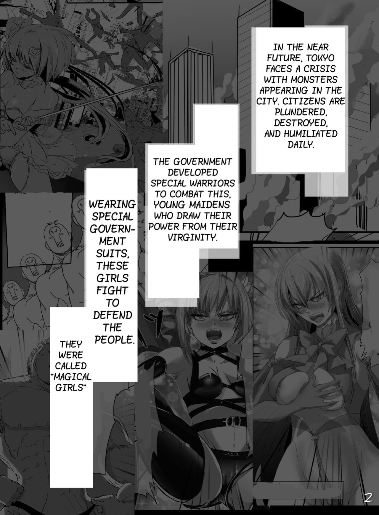 [uniuni (Sukenyan)] Mahou Shoujo VS Kikaikan Choukyou | Magical Girl VS Machine Rape Training