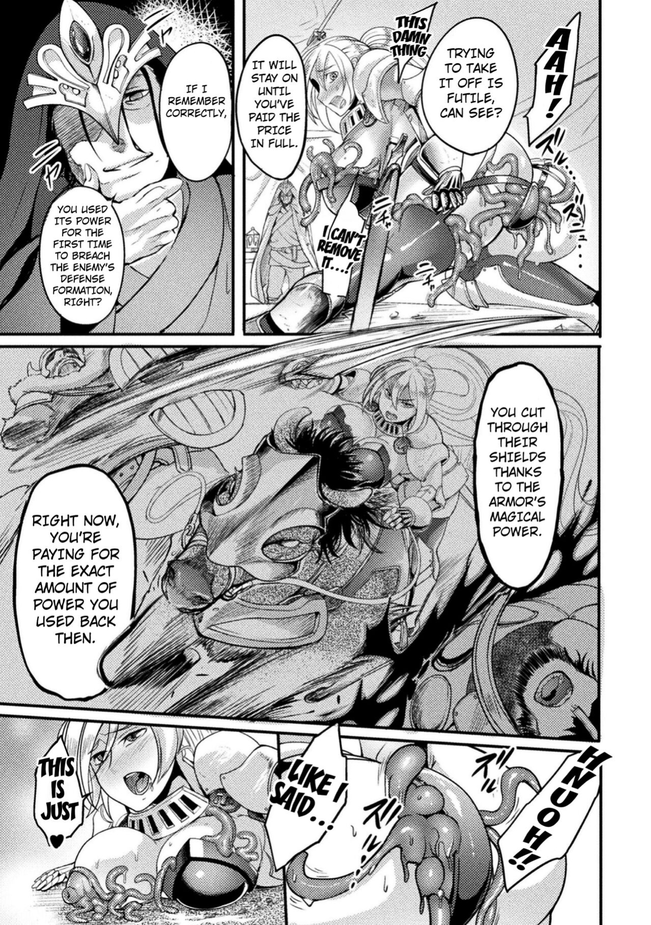 [Remu] The Lady Knight Will Never be Defeated by The Tentacle ([Anthology] 2D Comic Magazine Noroi no Soubi de Ryoujoku Zecchou! Vol. 1) [Kuraudo]