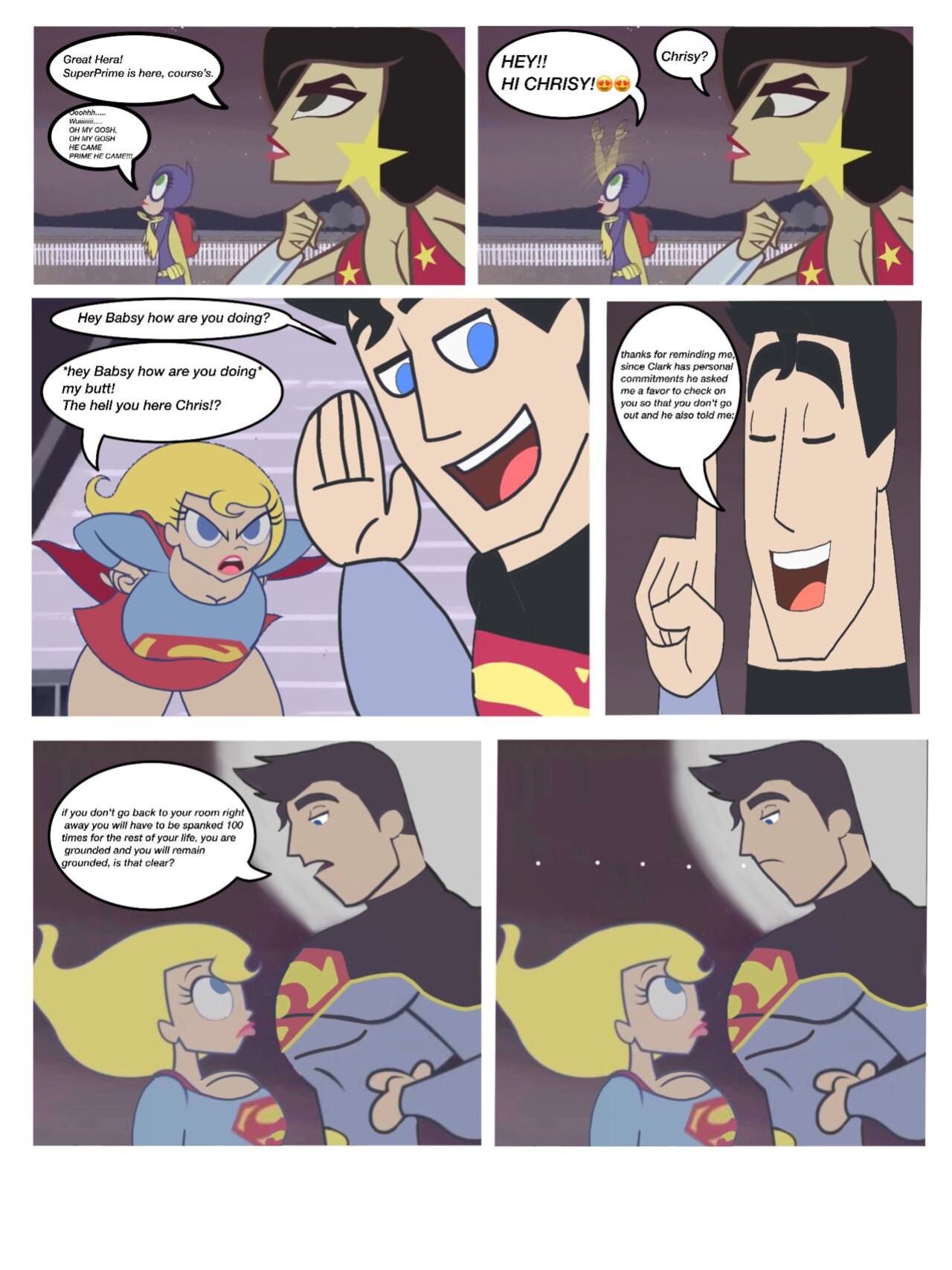 (Djpaint96) Dc Super Best Friends Forever - The Girl’s Punishment (Dc Superhero Girl)
