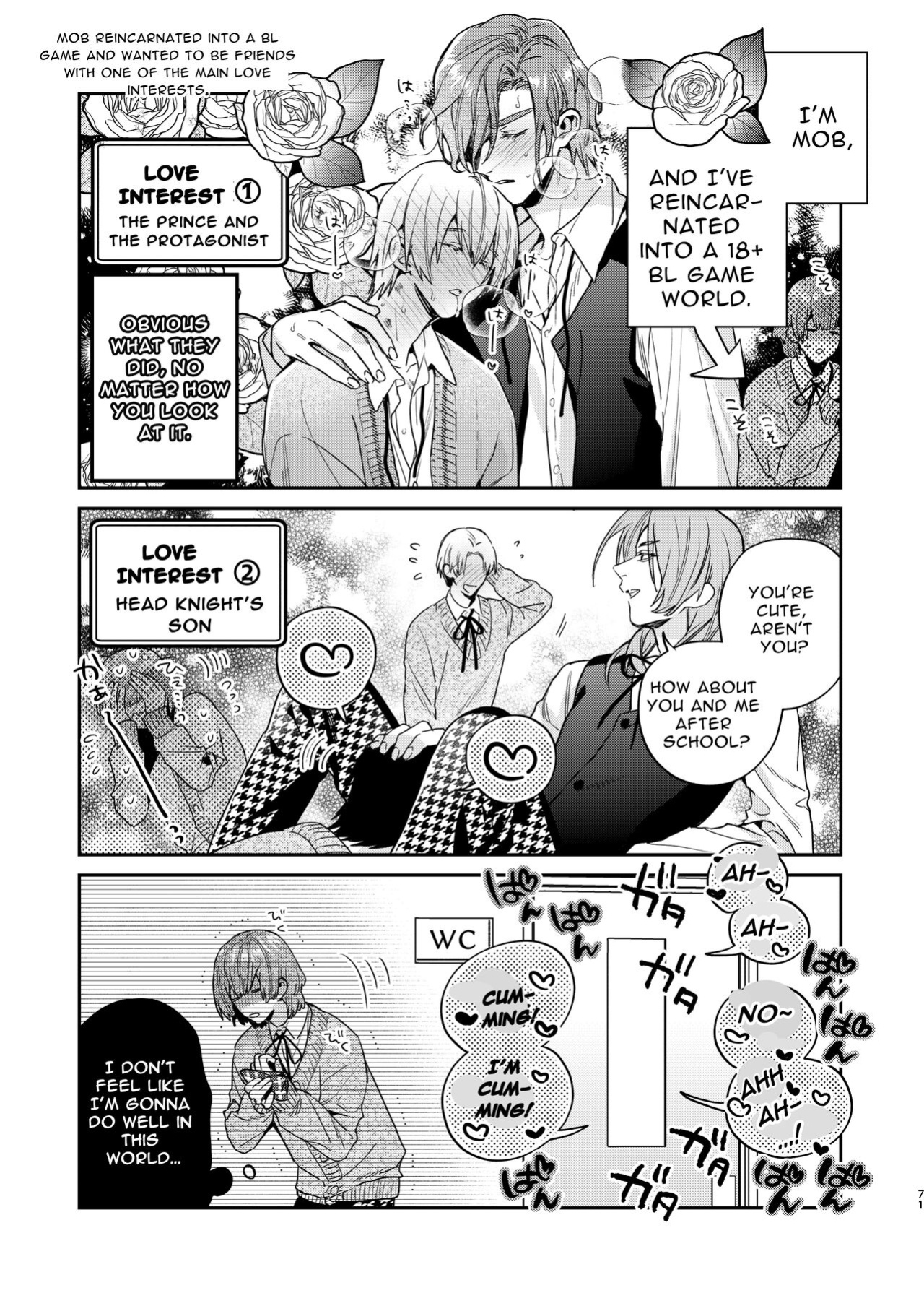 [niwaniwa (Oova Akiru)] Tensei Mob wa BL-gee no Sekai de Hamerare Kouryakusaremashita!? 2 | Sex with the Love Interest! But I'm an NPC! 2 [Bean Works]