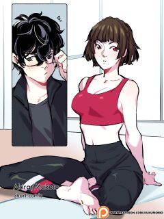 [Kukumomo] Akira/Makoto short comic (Persona 5)